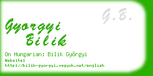gyorgyi bilik business card
